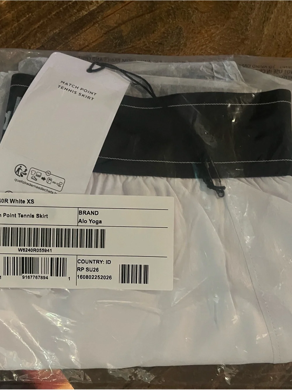 ALO Yoga White Match Point Tennis Skirt